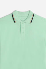 POLO IN PIQUET BASIC VERDE ACQUA