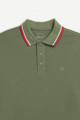 POLO IN PIQUET BASIC VERDE MILITARE