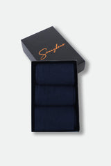 SCATOLA CALZINI TINTA UNITA BLEU