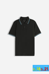 POLO IN PIQUET BASIC NERO