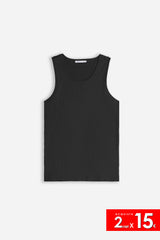 T-SHIRT SMANICATA A COSTINE NERO