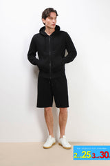 BERMUDA IN FELPA BASIC NERO