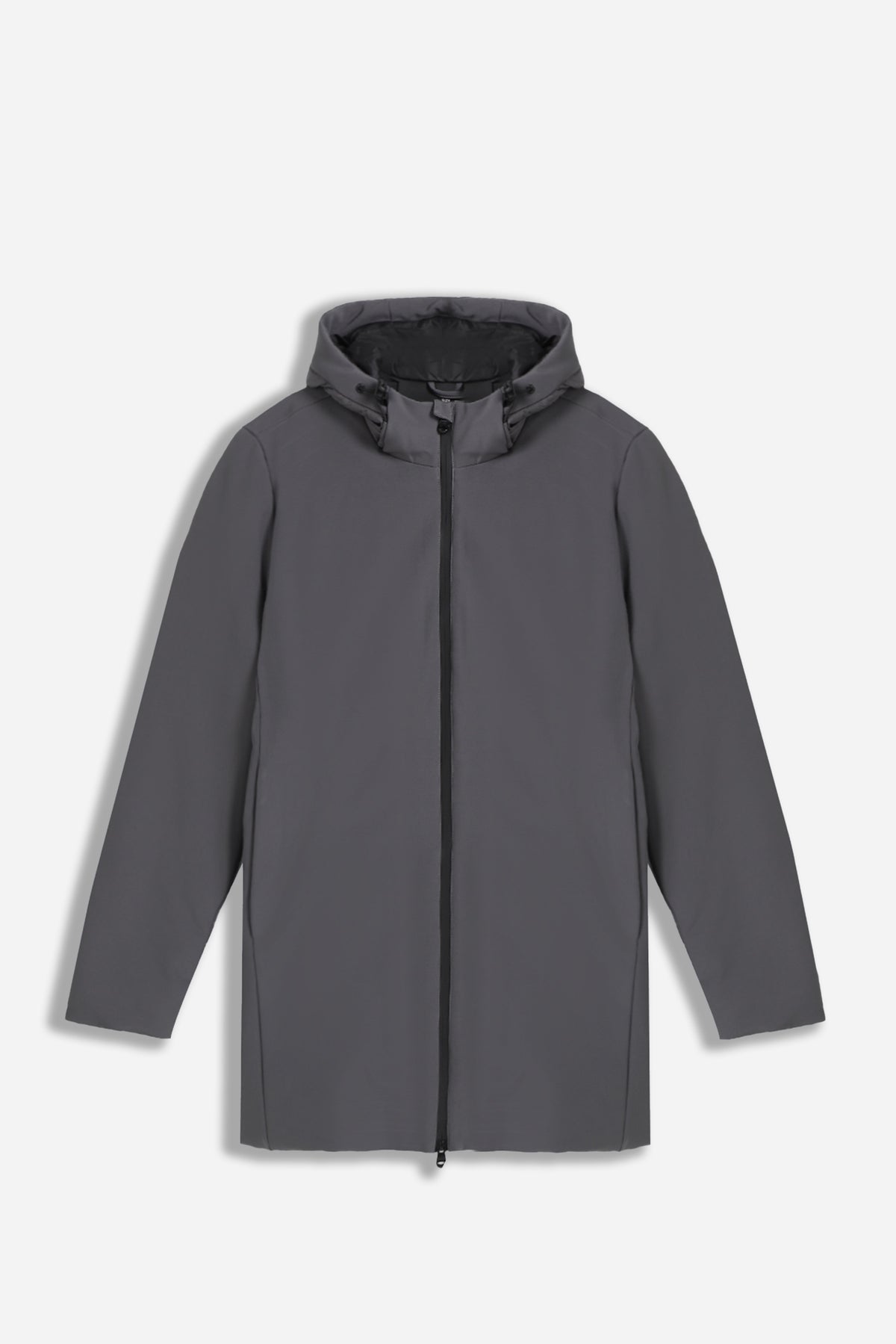 GIACCONE IMBOTTITO DOPPIO TESSUTO GRIGIO SCURO
