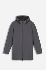 GIACCONE IMBOTTITO DOPPIO TESSUTO GRIGIO SCURO