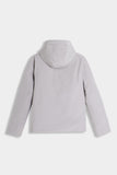 GIUBBOTTO IN SOFTSHELL IMBOTTITO CON CAPPUCCIO GRIGIO GHIACCIO