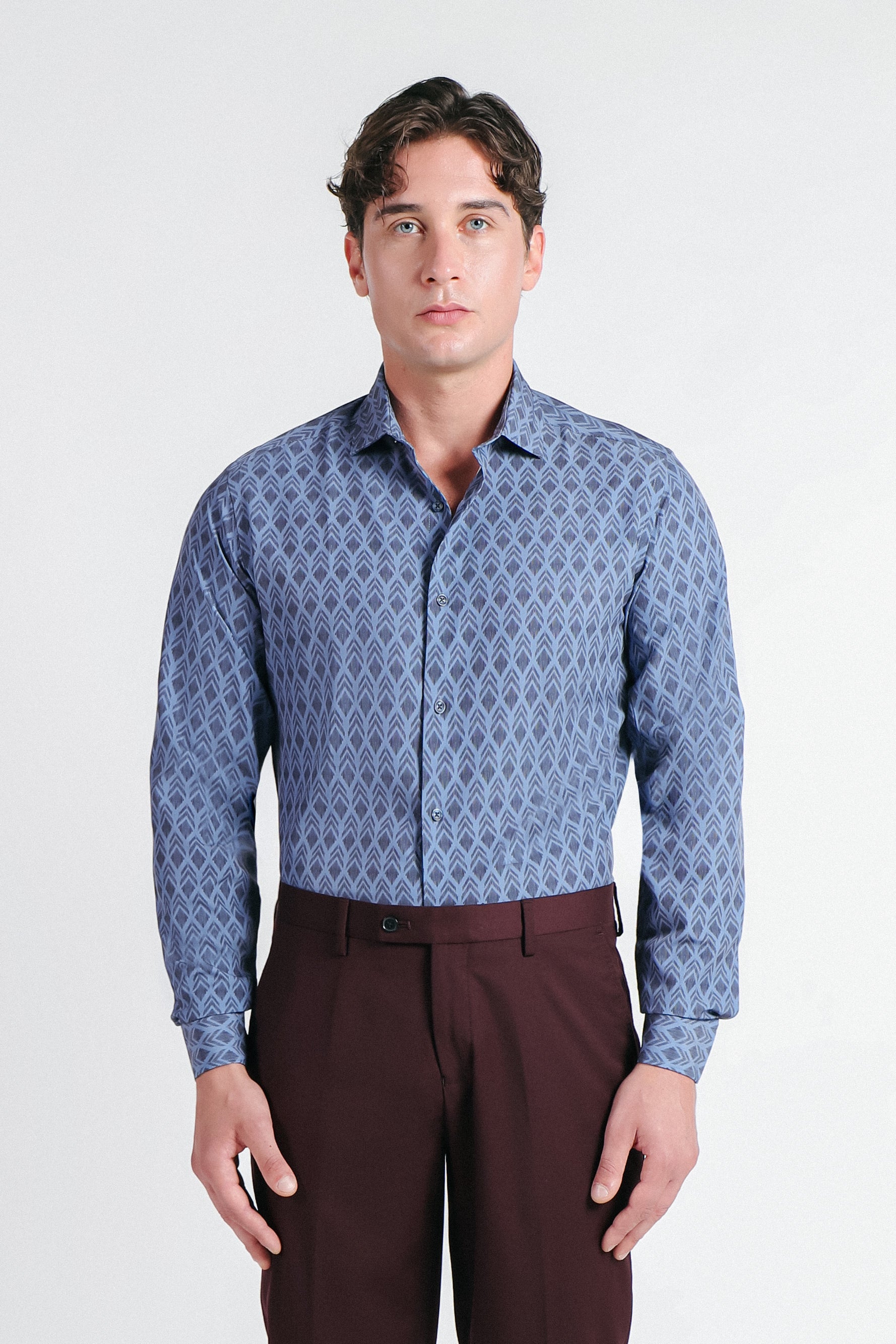 CAMICIA STRETCH STAMPATA F AVION
