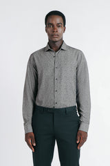 CAMICIA STRETCH STAMPATA F-BEIGE