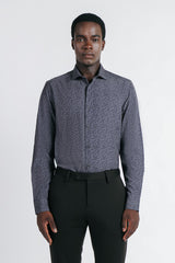 CAMICIA STRETCH STAMPATA F GRIGIO