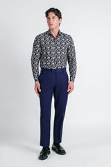 CAMICIA STRETCH STAMPATA F MORO
