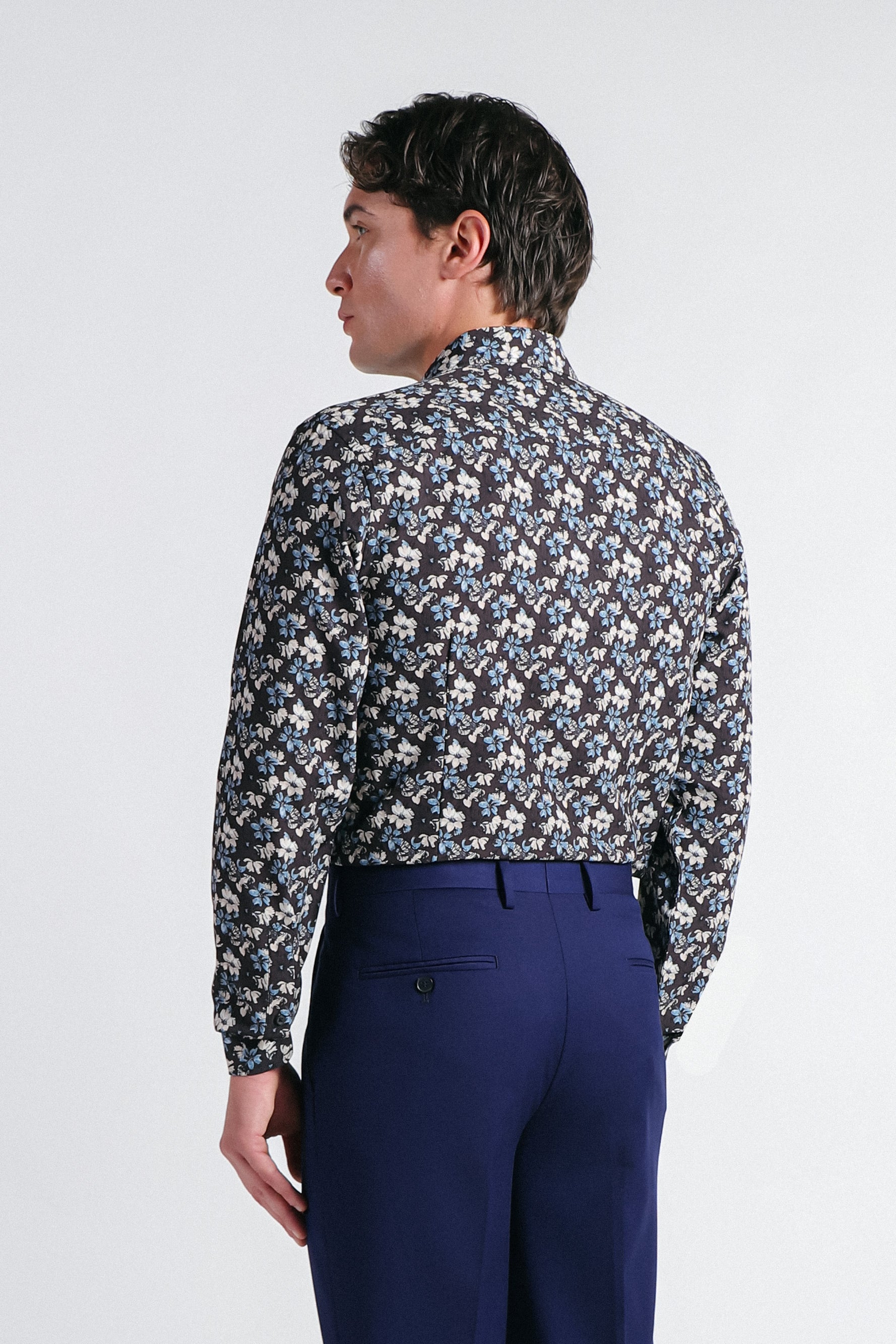 CAMICIA STRETCH STAMPATA F MORO