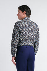 CAMICIA STRETCH STAMPATA F MORO