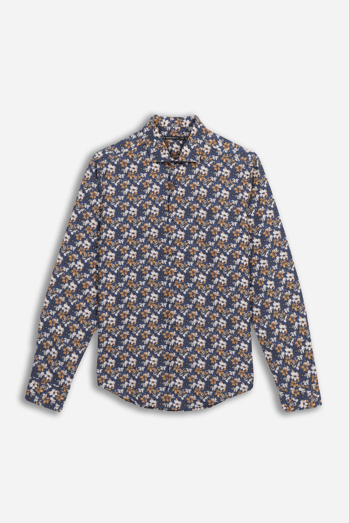 CAMICIA FANTASIA STRETCH BLU