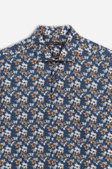 CAMICIA FANTASIA STRETCH BLU