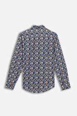 CAMICIA FANTASIA STRETCH BLU
