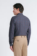 CAMICIA STRETCH STAMPATA F NERO
