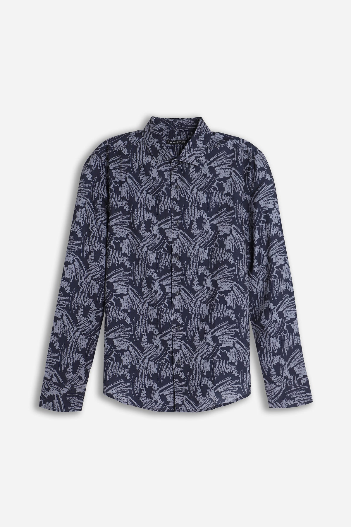 CAMICIA STRETCH FANTASIA F BLU