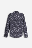 CAMICIA STRETCH FANTASIA F NERO