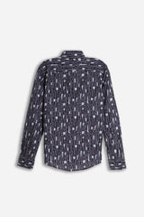 CAMICIA STRETCH FANTASIA F NERO