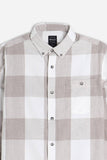 CAMICIA A QUADRI FLANELLA F-BEIGE 