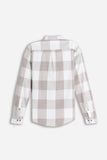 CAMICIA A QUADRI FLANELLA F-BEIGE 