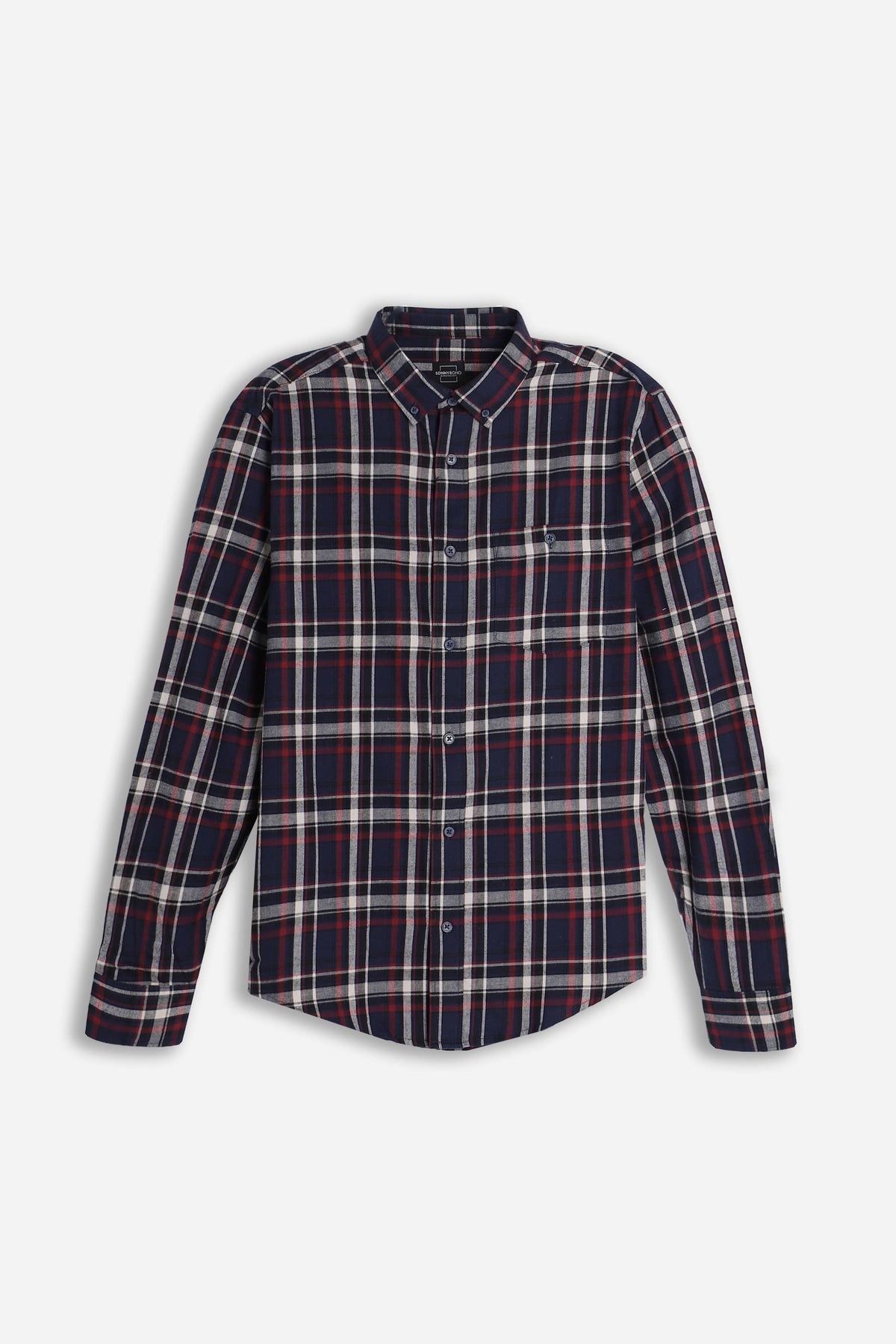 CAMICIA A QUADRI FLANELLA F BLU