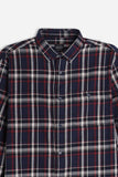 CAMICIA A QUADRI FLANELLA F BLU