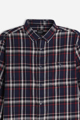 CAMICIA A QUADRI FLANELLA F BLU