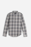 CAMICIA A QUADRI FLANELLA F GRIGIO