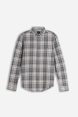 CAMICIA A QUADRI FLANELLA F GRIGIO