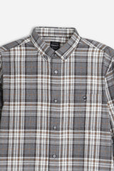 CAMICIA A QUADRI FLANELLA F GRIGIO