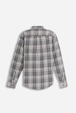 CAMICIA A QUADRI FLANELLA F GRIGIO