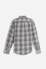 CAMICIA A QUADRI FLANELLA F GRIGIO