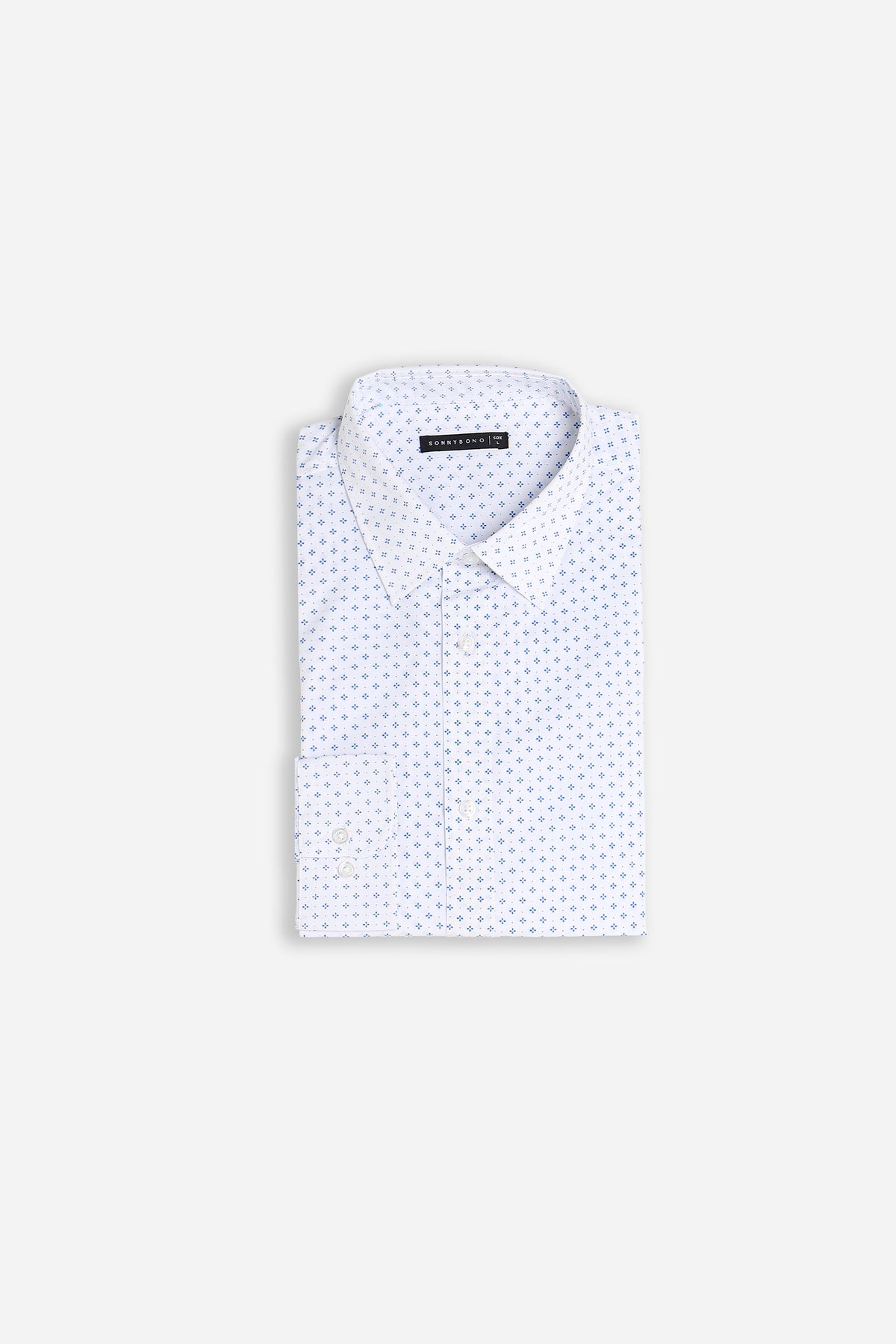 CAMICIA CON STAMPA MICROFANTASIA F BIANCO