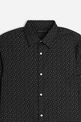 CAMICIA CON STAMPA MICROFANTASIA F NERO