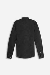 CAMICIA CON STAMPA MICROFANTASIA F NERO