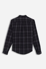 CAMICIA A QUADRI FLANELLA NERO