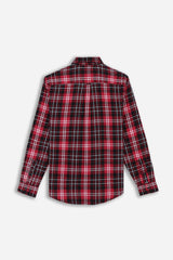 CAMICIA A QUADRI FLANELLA  ROSSO