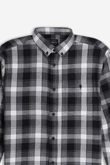 CAMICIA CON QUADRI FLANELLA F NERO