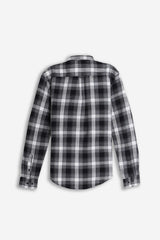 CAMICIA CON QUADRI FLANELLA F NERO