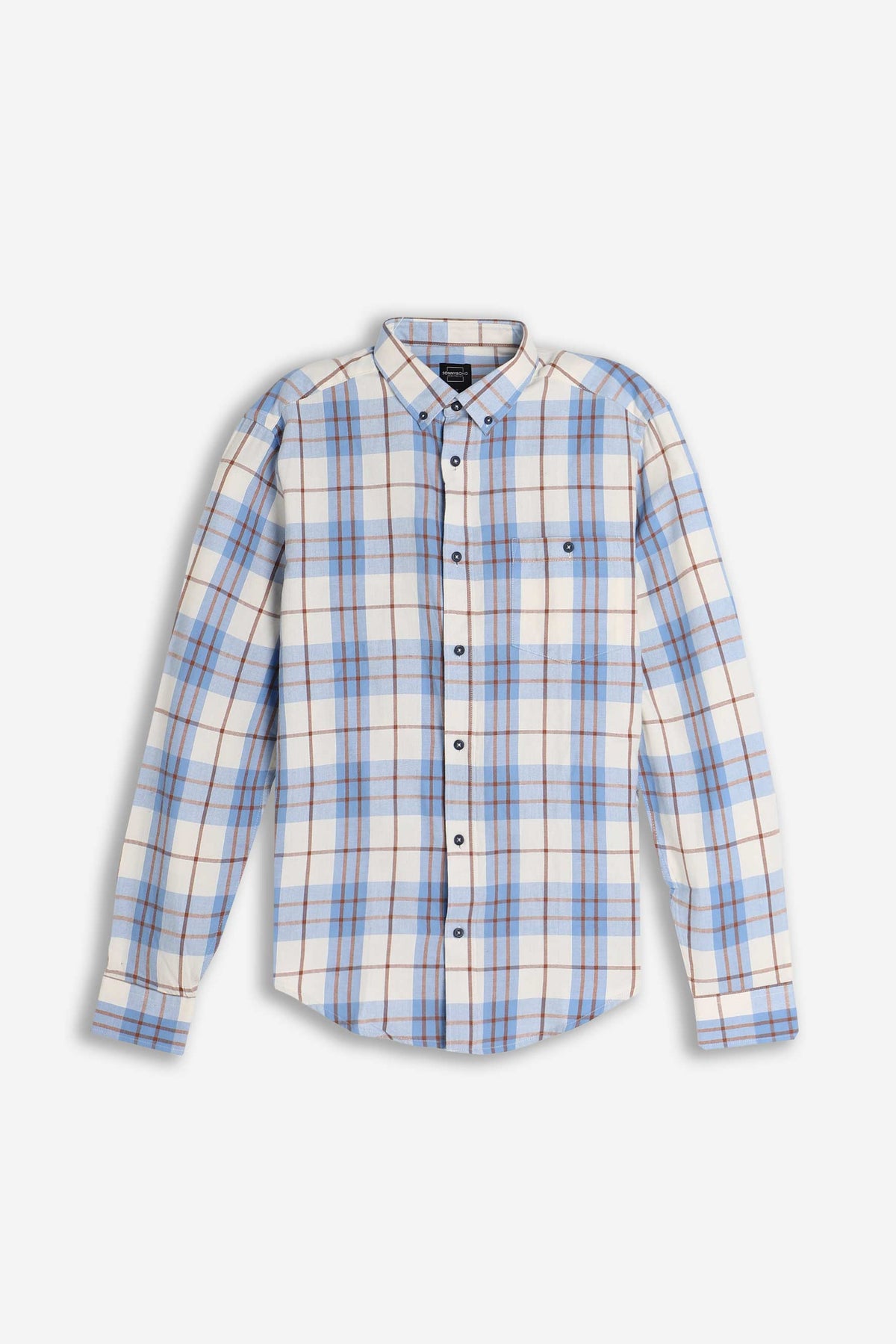 CAMICIA CON QUADRI FLANELLA F PANNA