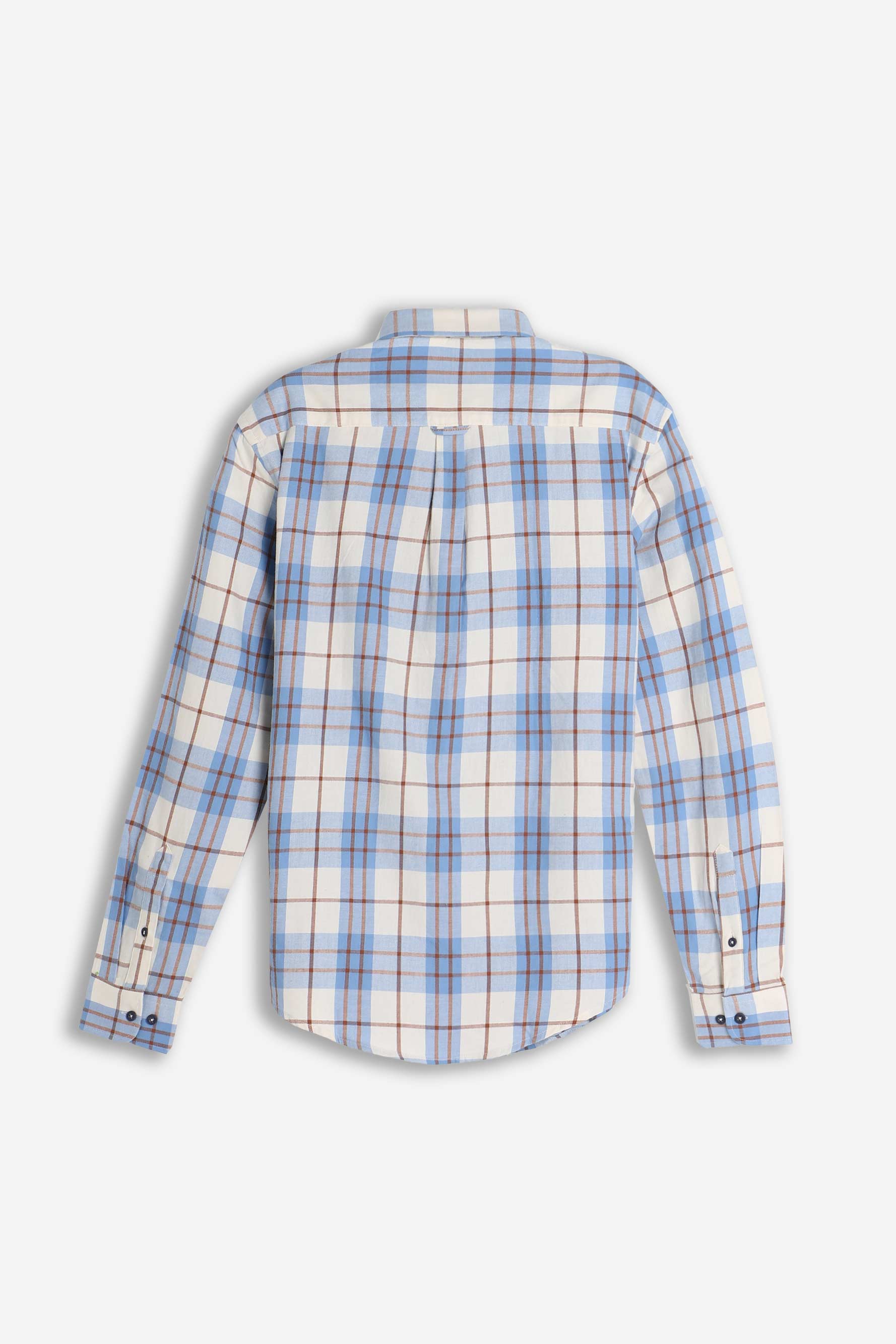 CAMICIA CON QUADRI FLANELLA F PANNA
