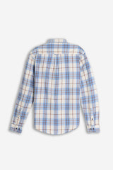 CAMICIA CON QUADRI FLANELLA F PANNA