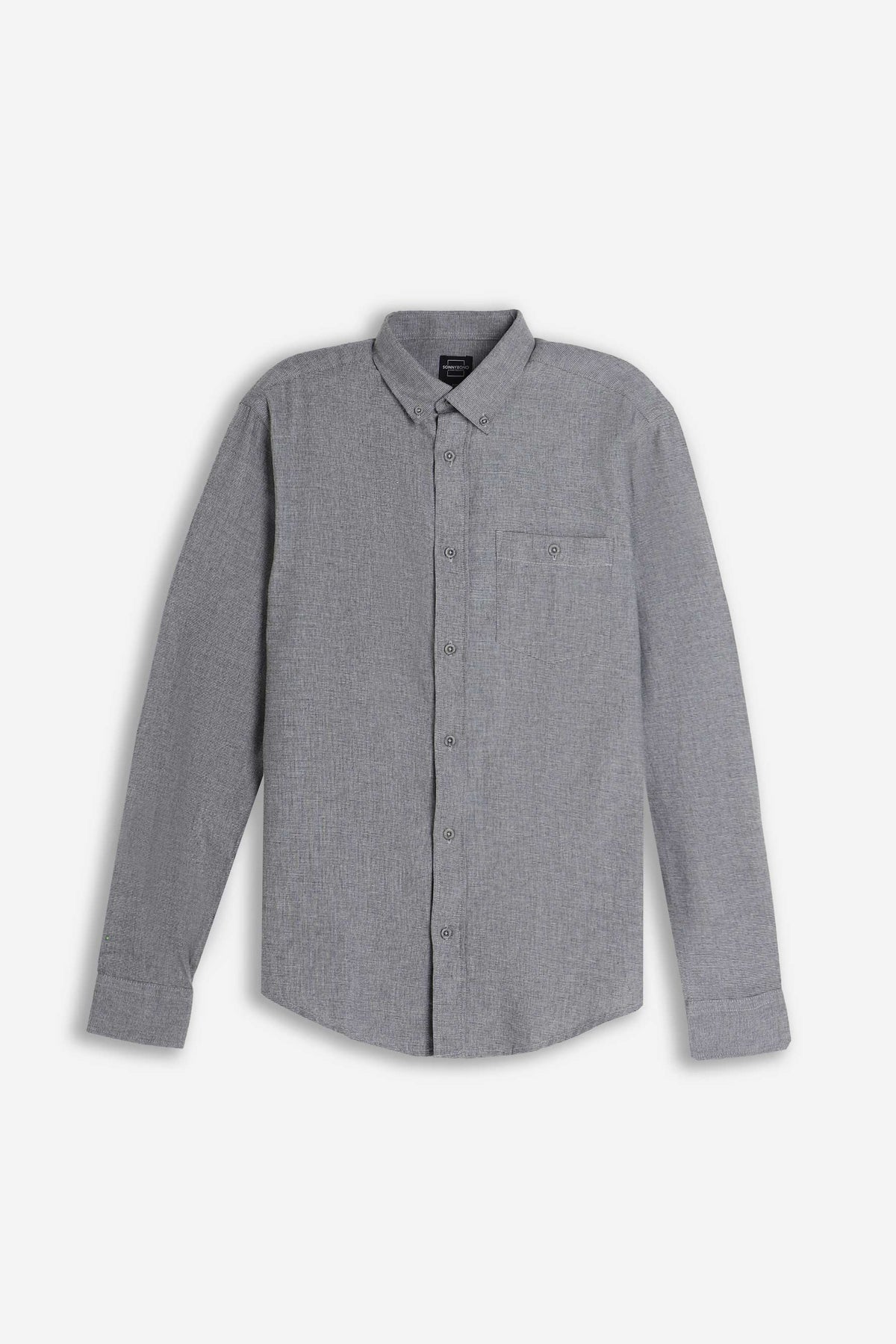 CAMICIA CON QUADRI FLANELLA M GRIGIO