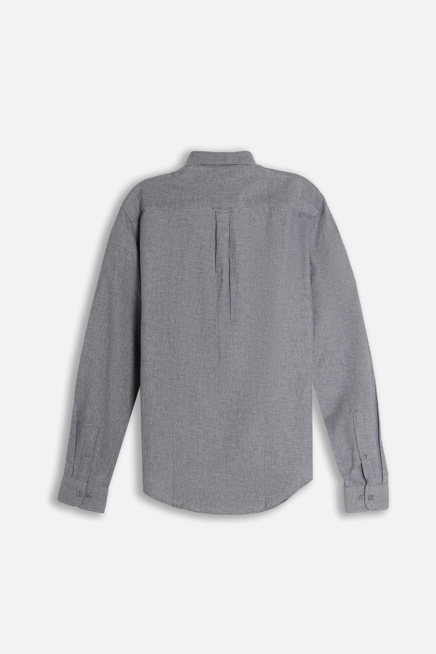 CAMICIA CON QUADRI FLANELLA M GRIGIO
