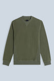FELPA IN PILE CON FIANCHI IN COSTINA VERDE MILITARE - Sonnybono