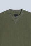 FELPA IN PILE CON FIANCHI IN COSTINA VERDE MILITARE - Sonnybono