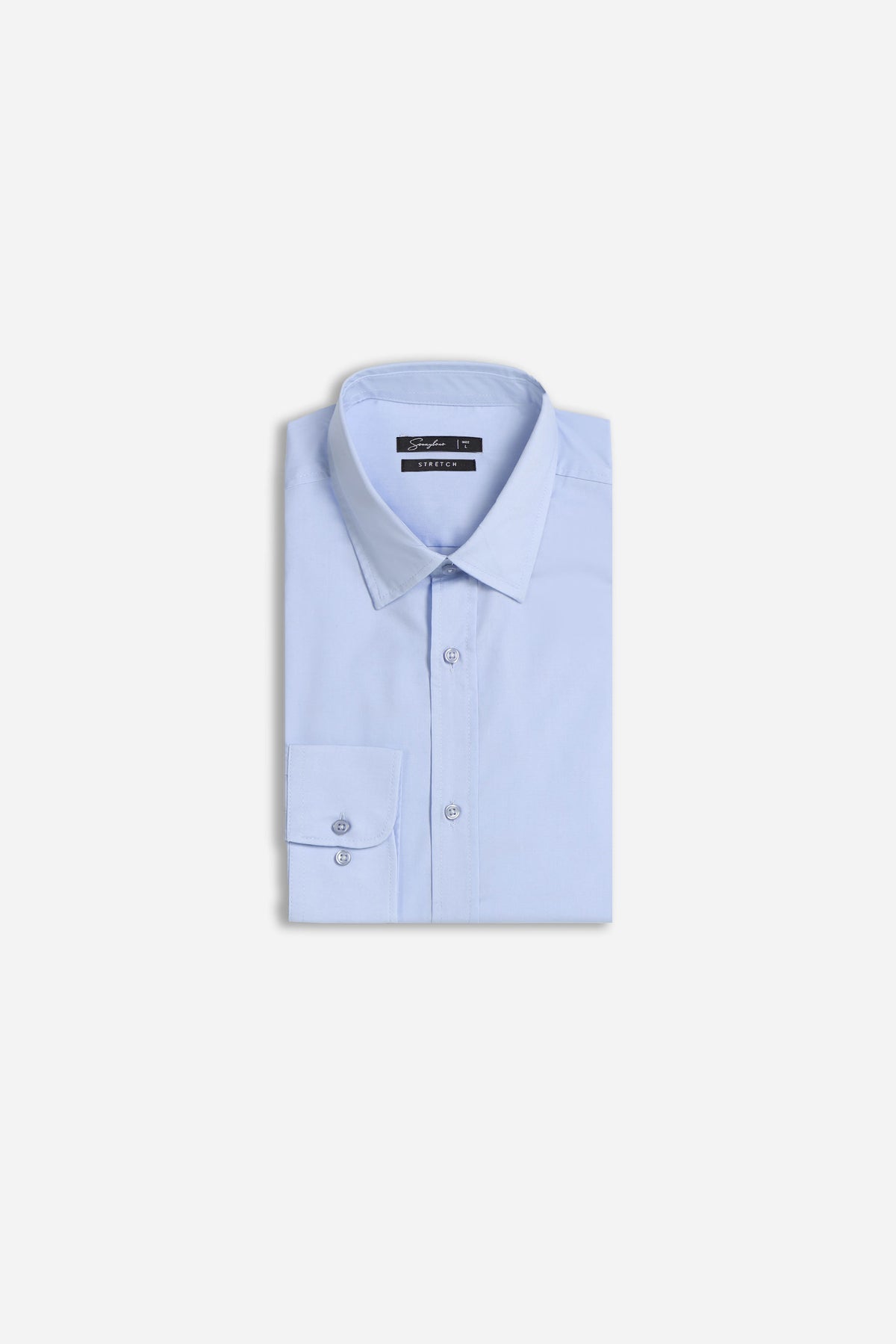 CAMICIA BASIC STRETCH CELESTE