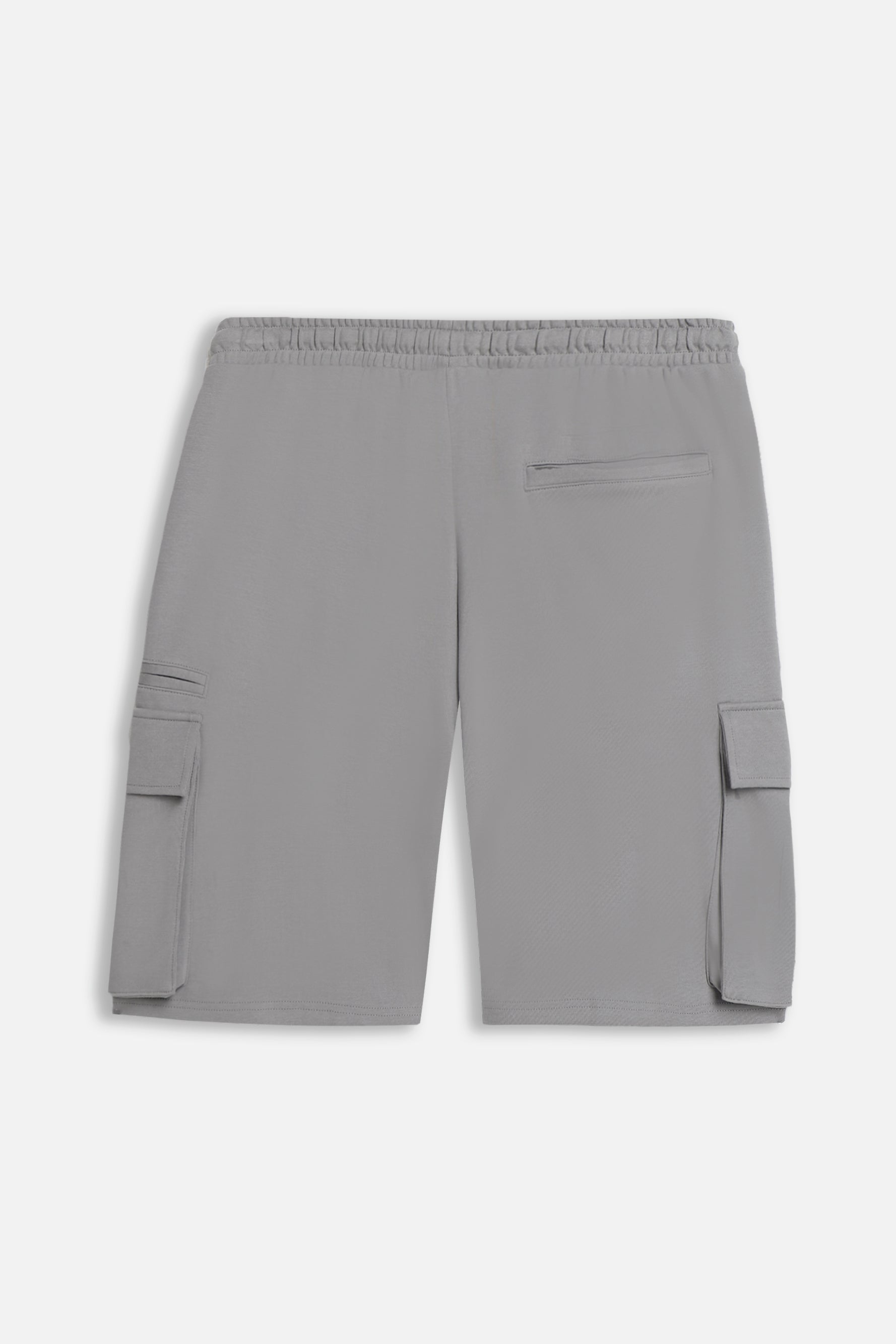 BERMUDA IN FELPA CON TASCONI GRIGIO