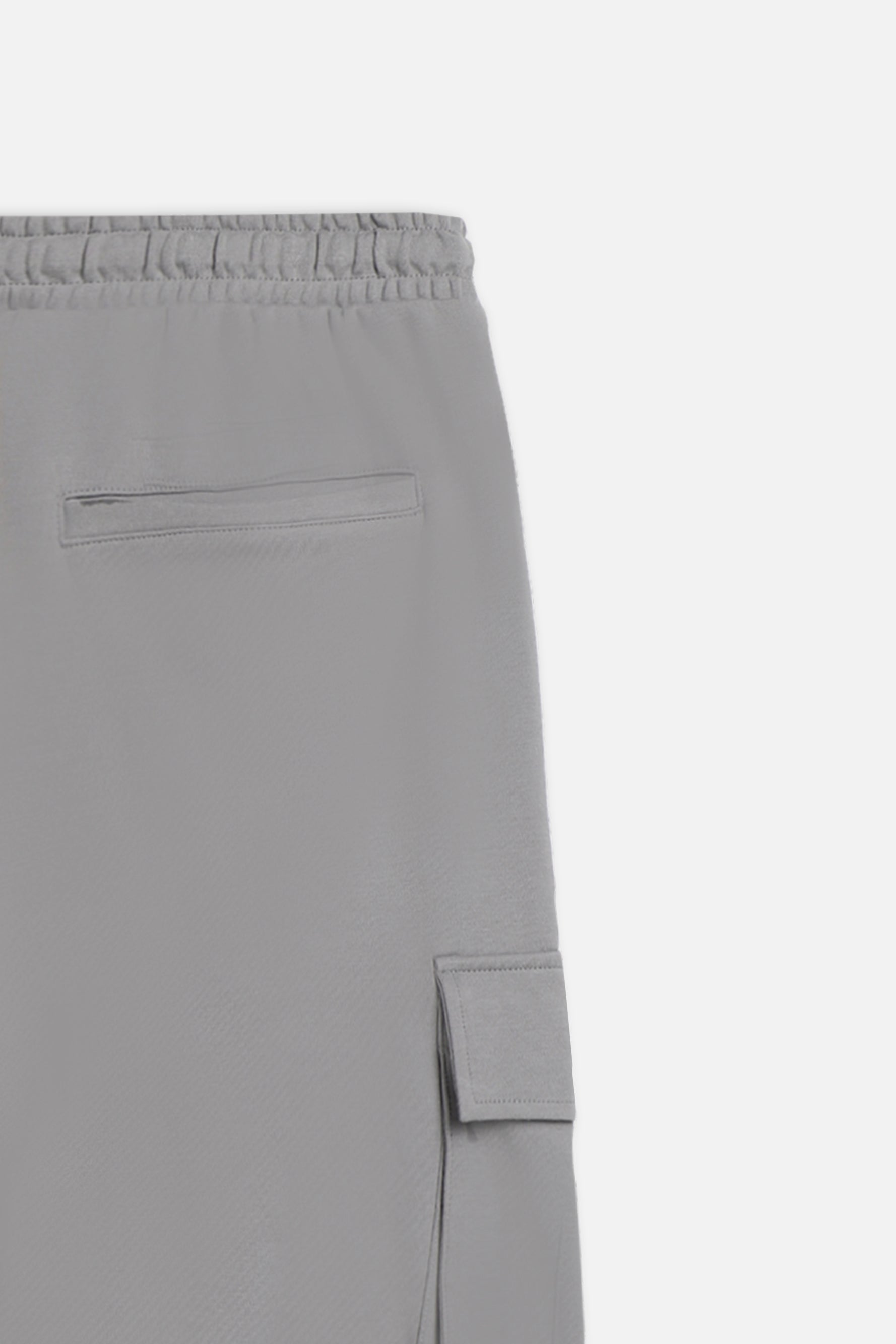 BERMUDA IN FELPA CON TASCONI GRIGIO