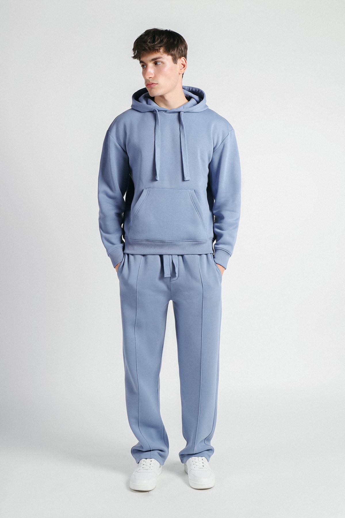 FELPA CON CAPPUCCIO E MARSUPIO BASIC AVION - Sonnybono